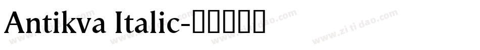Antikva Italic字体转换